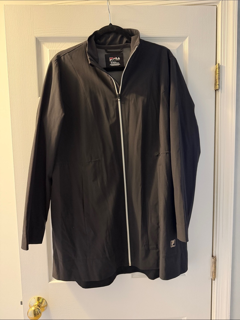 Fila Black Lightweight Zip-Front Shirt Jacket